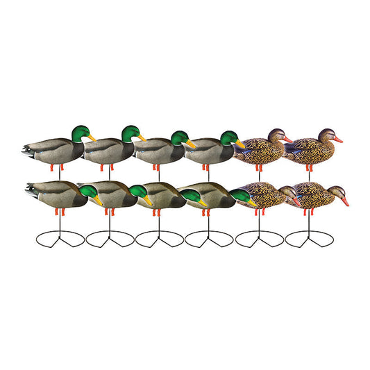 GHG Pro-Grade Full Body Flocked Head Mallard Decoys - Harvester Pack
