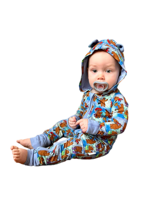 Beary Cozy Hooded Zippy with Ears