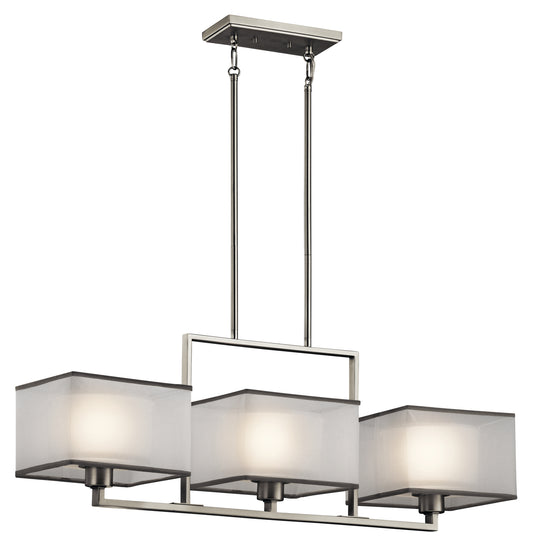 Kichler - 43437NI - Three Light Linear Chandelier - Kailey - Brushed Nickel