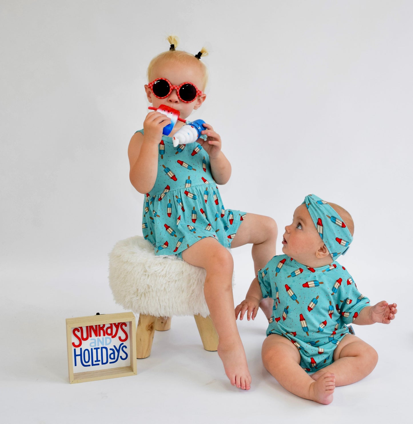 Bomb Pop Tank Peplum & Biker Shorts Set