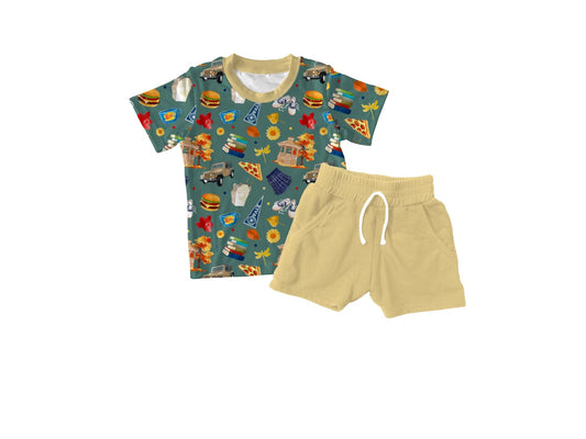 *Pre-Sale* Bliss Hollow Short Sleeve & Jogger Short Set