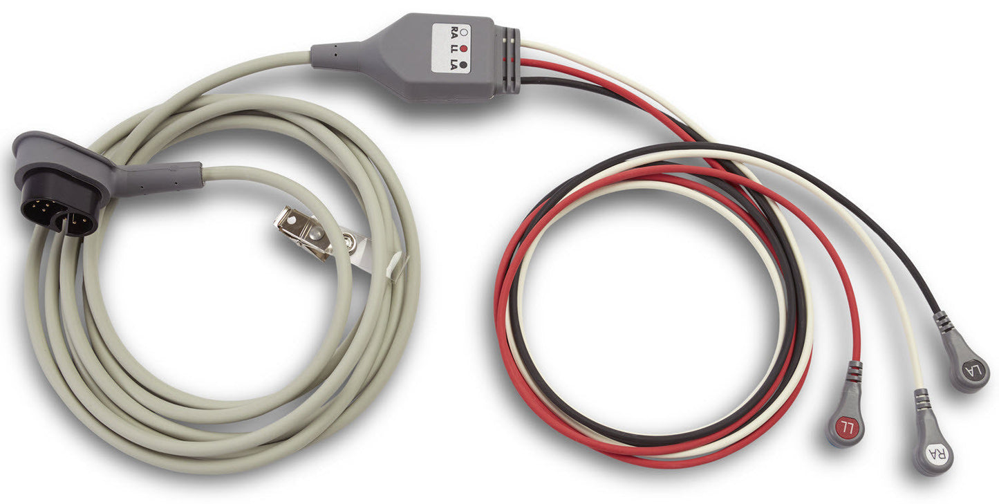 Cable, 3 Lead ECG, AAMI