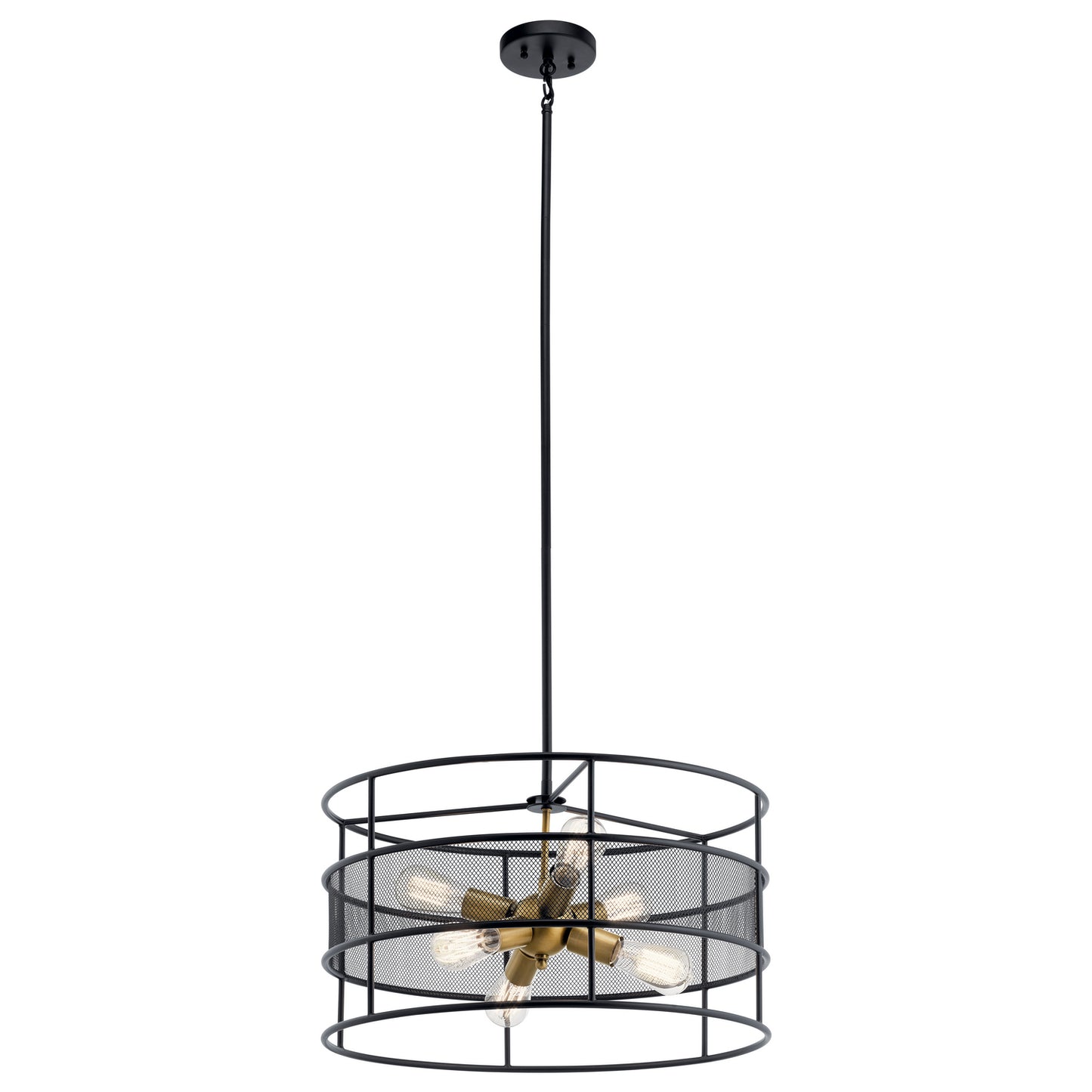 Kichler - 43594BK - Six Light Pendant - Piston - Black