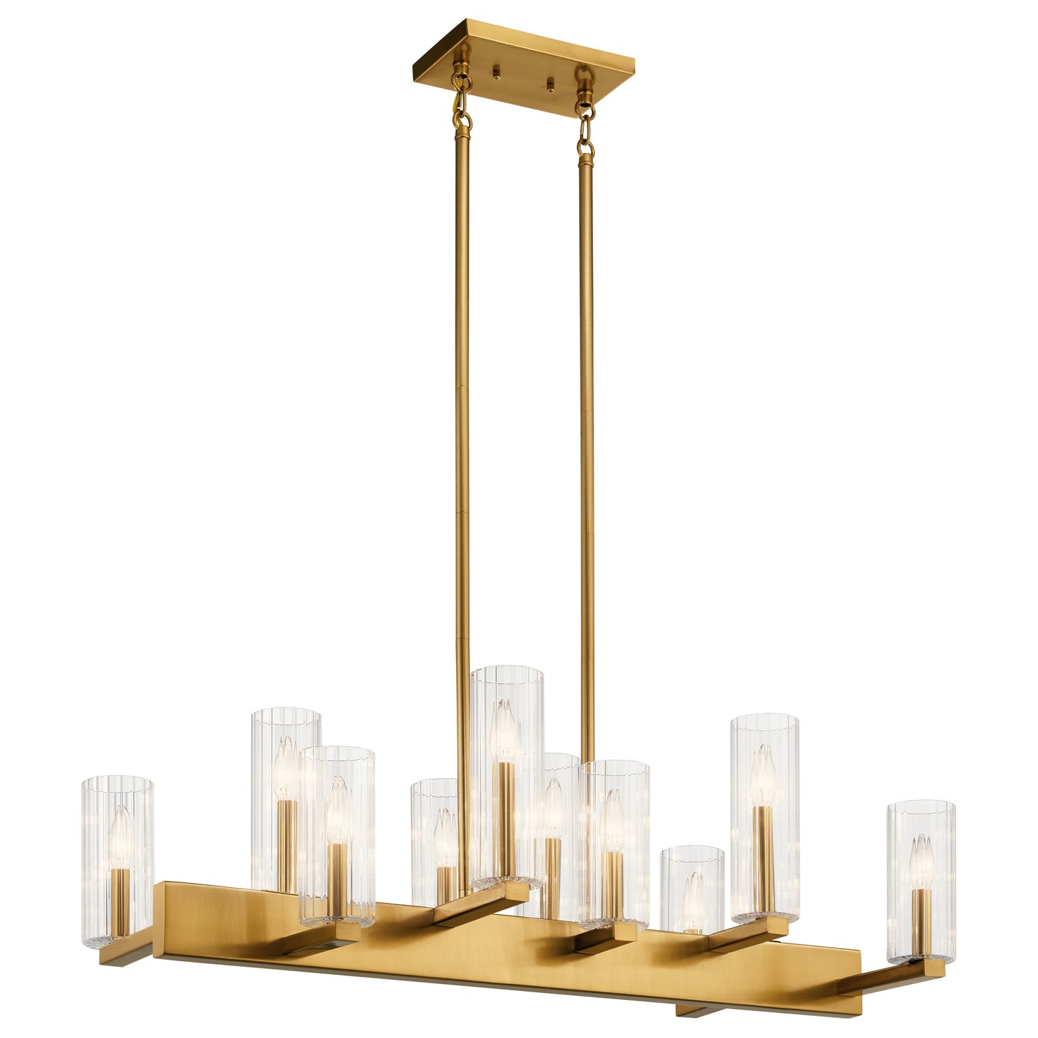 Kichler - 44316FXG - Ten Light Linear Chandelier - Cleara - Fox Gold
