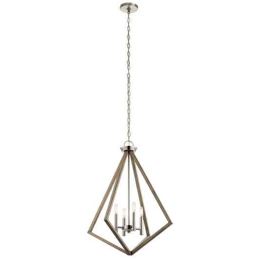 Kichler - 43034DAG - Four Light Chandelier - Deryn - Distressed Antique Gray
