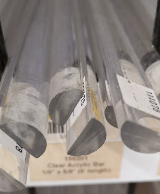 Acrylic Half Round Rod 1/2 inch