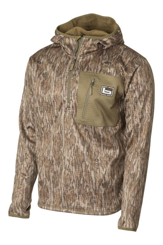 Hooded Mid Layer Fleece Pullover