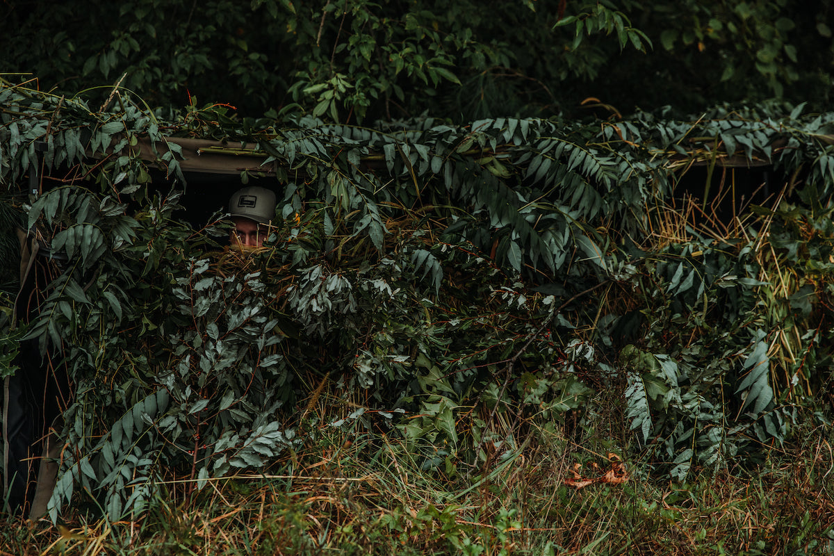 Banded AXE Boat/Shore Combo Blind enviro shot in use while duck hunting and goose hunting