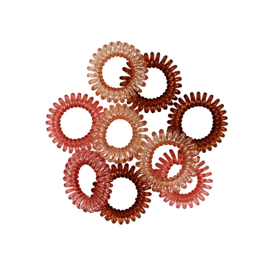Coffee Coiled Hair Ties