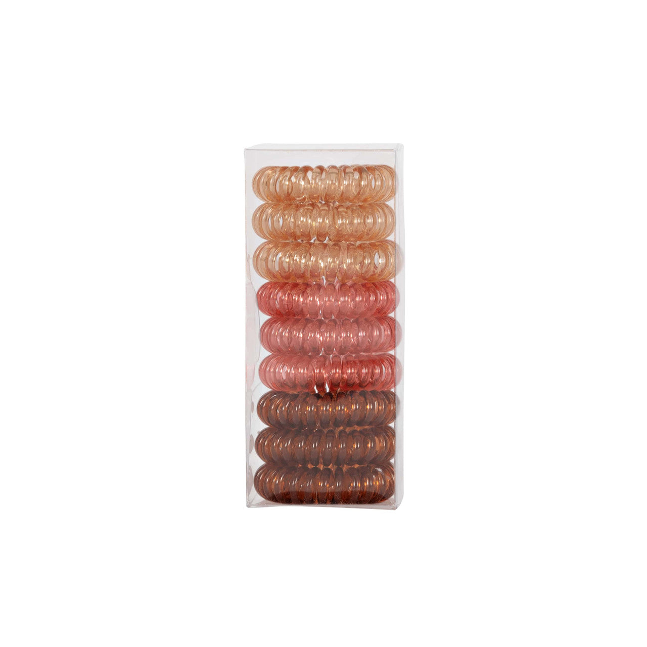 Coffee Coiled Hair Ties Boxed