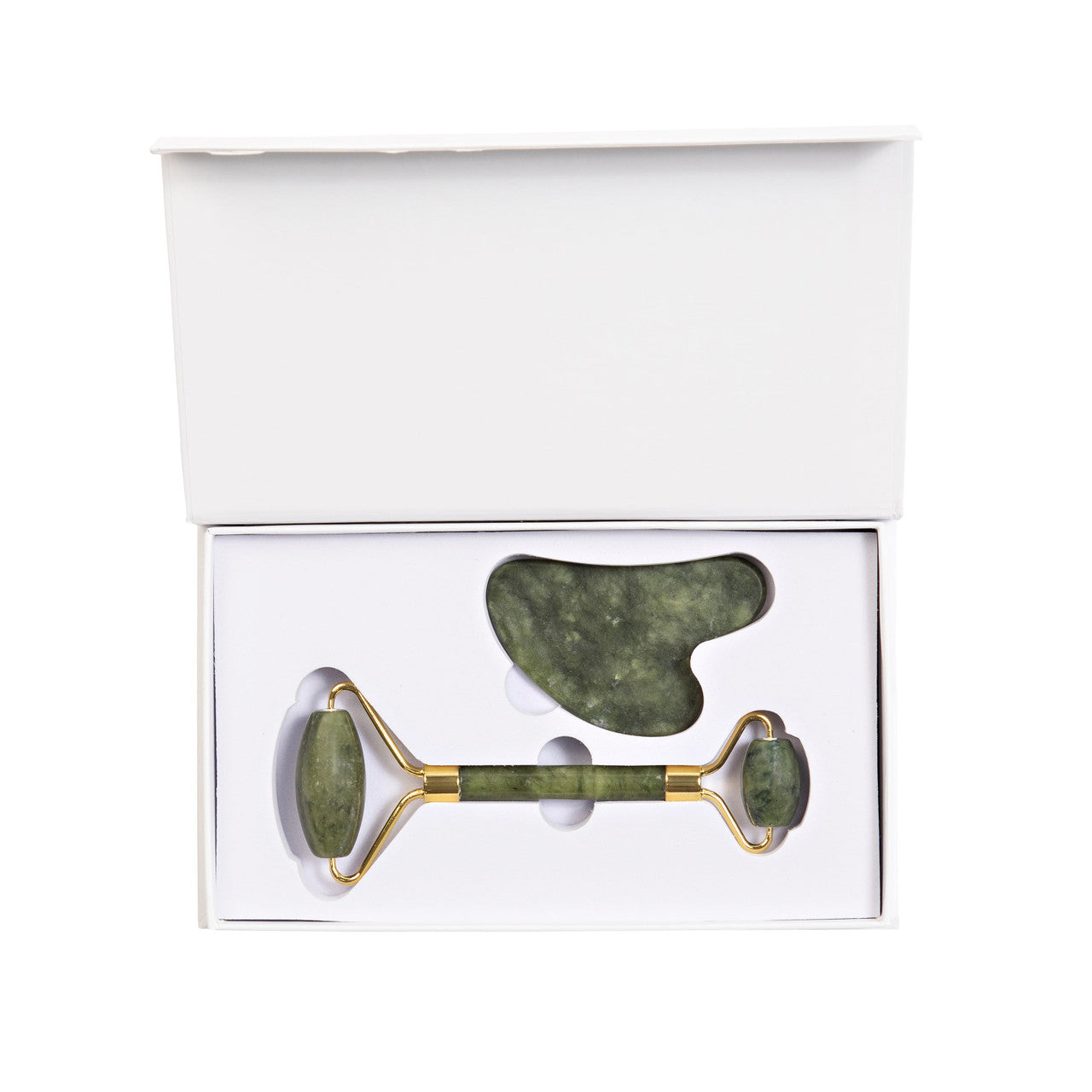 Jade Roller & Gua Sha Stone Boxed Set 