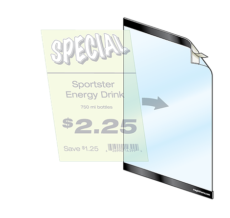 Magik Frame Reusable Sign Holder 8 1/2" wide x 5 1/2" high (5 pack)