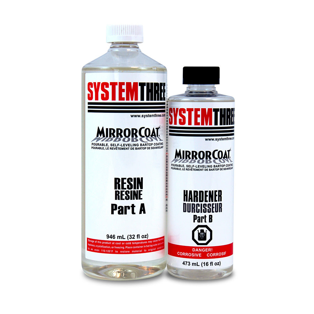 System Three Mirror Coat Epoxy Resin | UN2735, POLYAMINES, LIQUID, CORROSIVE, N.O.S., (ETHYLENE AMINE) Class 8, PG III