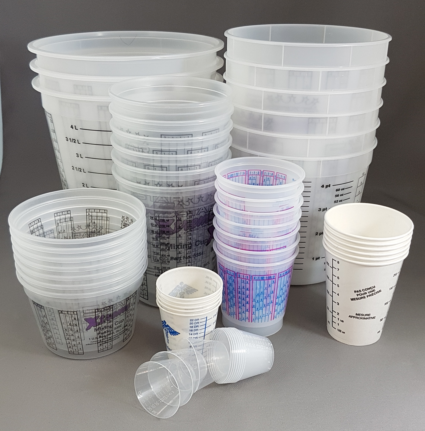 Mixing Containers Plastic Graduated