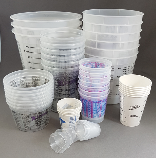 Mixing Containers Plastic Graduated