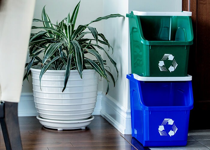 Stackable Recycling Bin Royal Blue