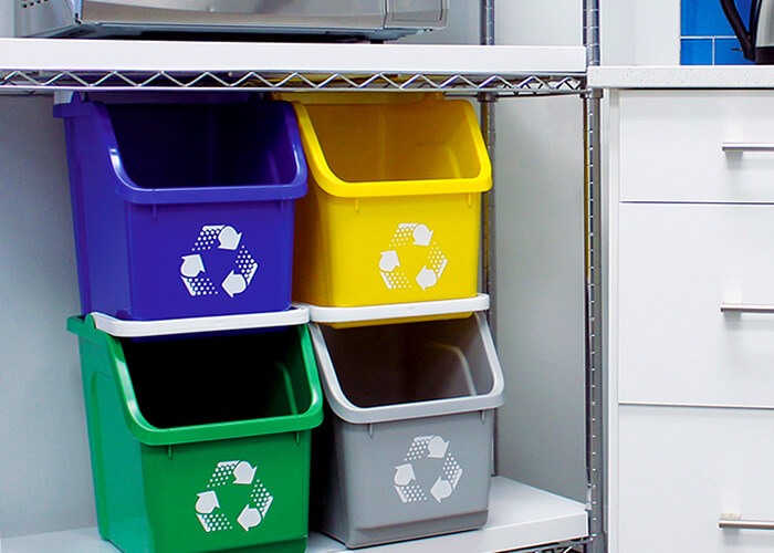 Stackable Recycling Bin Yellow