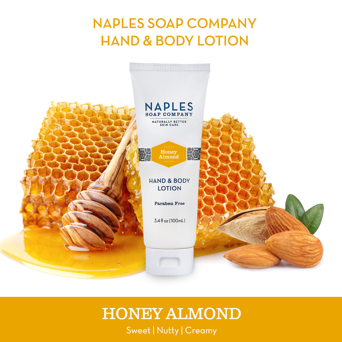 Honey Almond Hand & Body Lotion 3.4 oz Scent