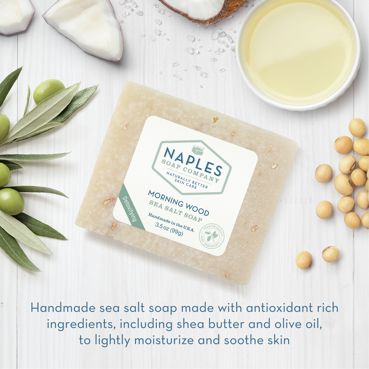 Morning Wood Sea Salt Soap Ingredients