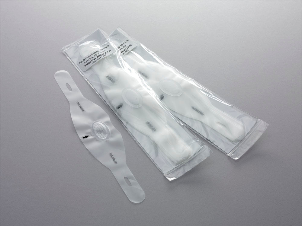 Prestan Professional Adult CPR-AED Training Manikin Face Shields (Package of 50)