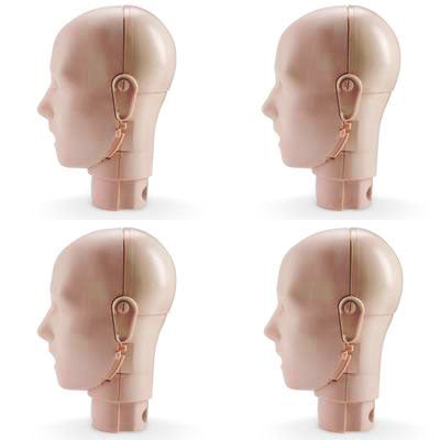 Jaw Thrust Head Assemblies for Prestan Adult Light Skin Manikin (4-Pack)