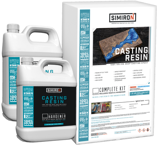 100% Solids Deep Casting Epoxy 1.5Gal Kit