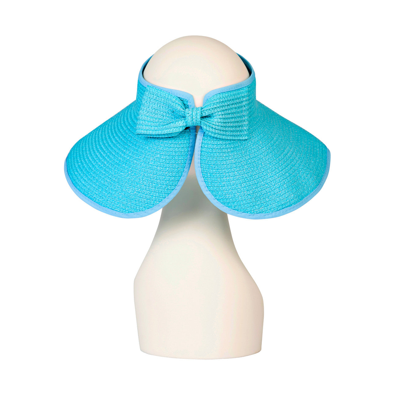 Blue Foldable Travel Visor Back