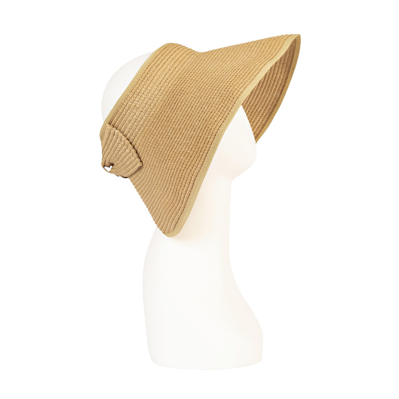 Khaki Foldable Travel Visor Side