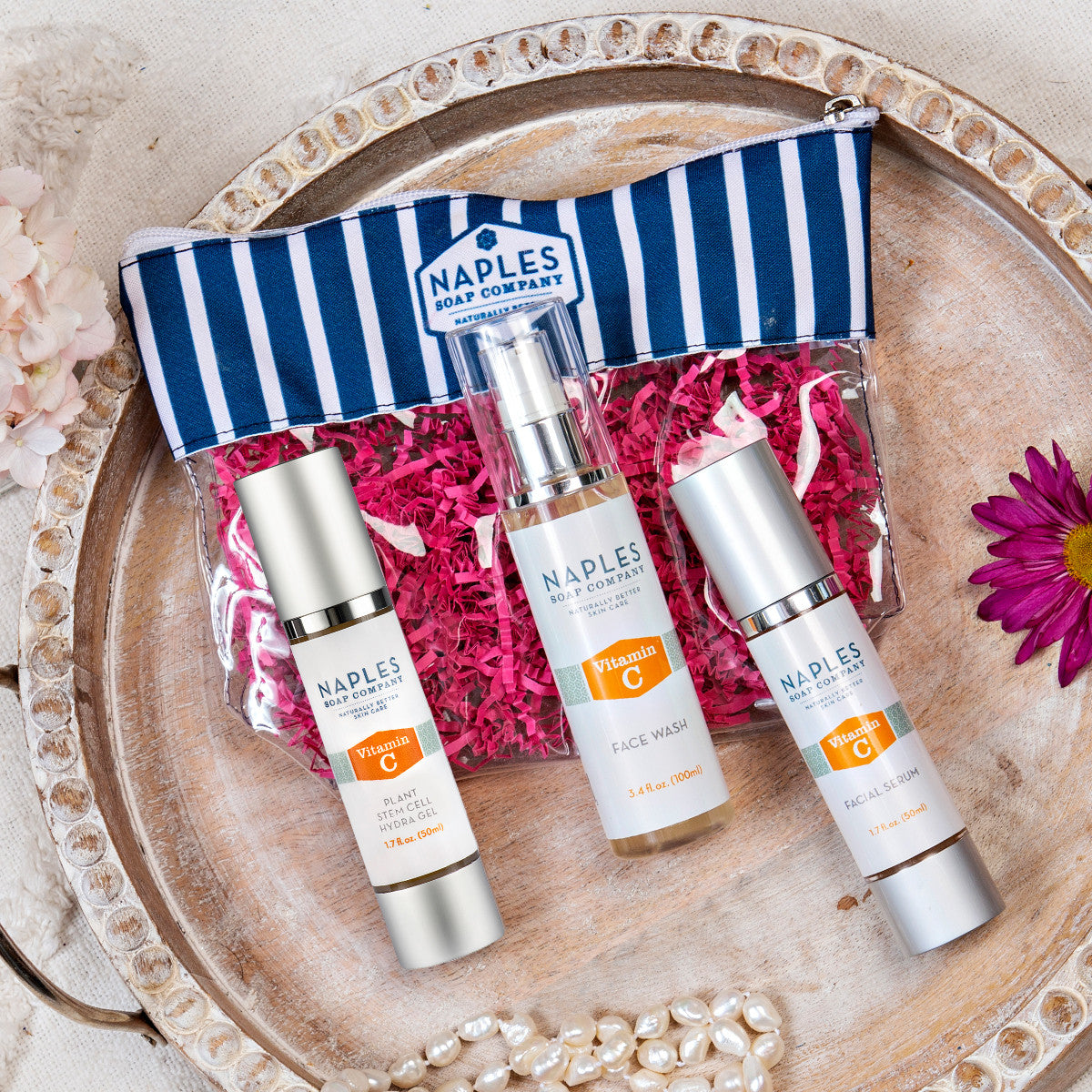 Vitamin C Face Care Kit on charger