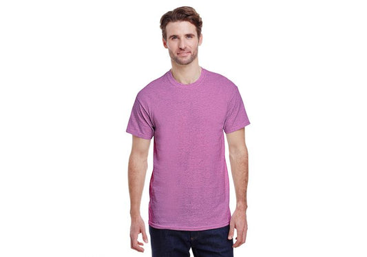 Gildan Adult Heavy Cotton™ T-Shirt HTHR RDNT ORCHID