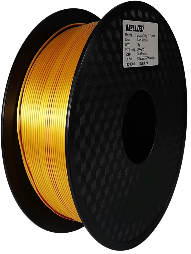 Hello3D PLA Silk Bifurcated Red/Gold