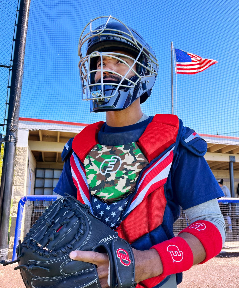 Stars & Stripes Chest Protector with DuPont™ Kevlar® | SEI Certified to Meet NOCSAE Standard