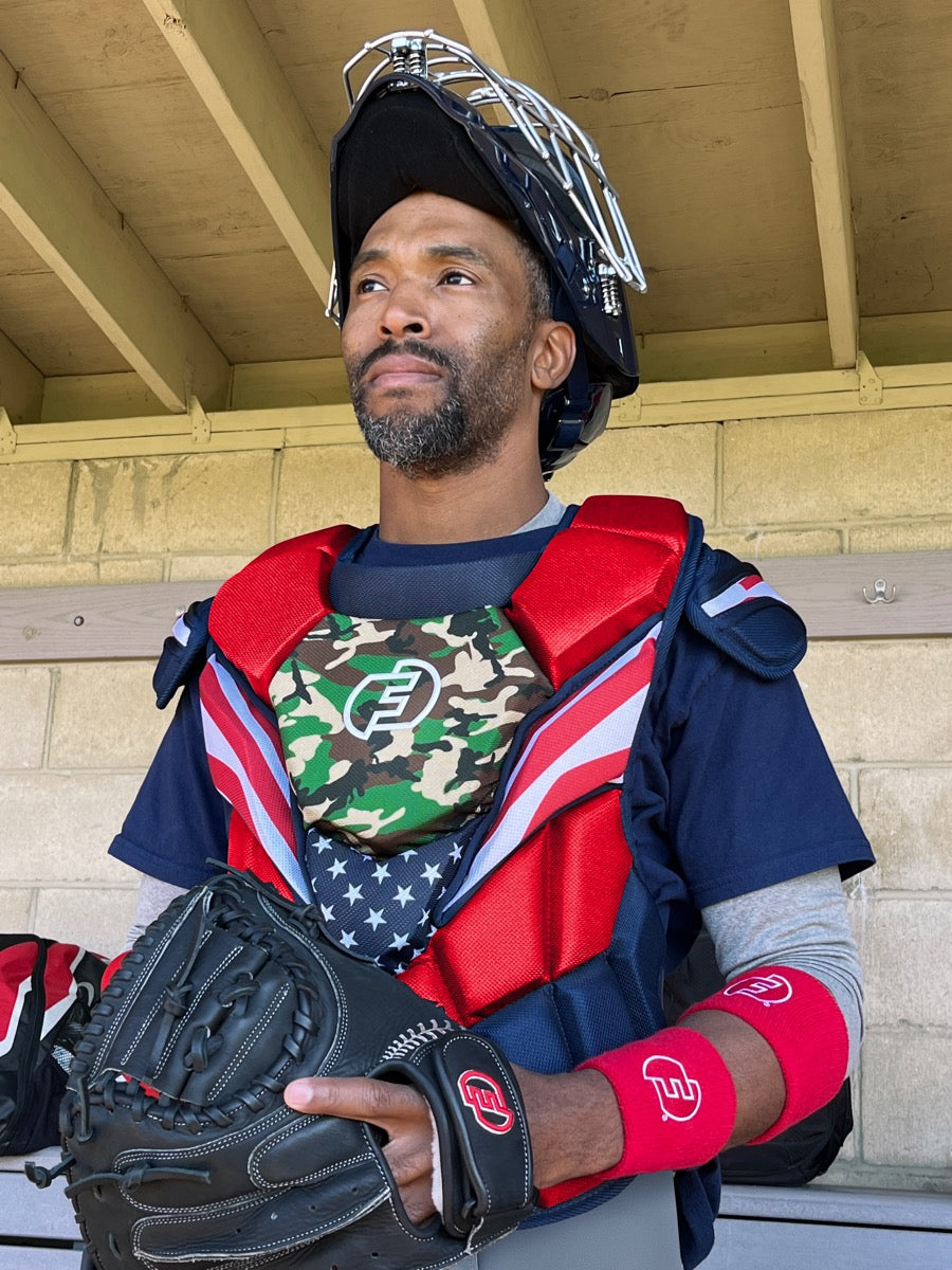 Stars & Stripes Chest Protector with DuPont™ Kevlar® | SEI Certified to Meet NOCSAE Standard
