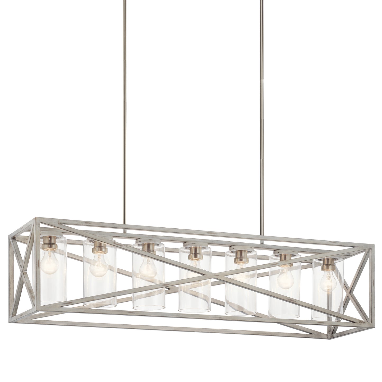 Kichler - 44082DAW - Seven Light Linear Chandelier - Moorgate - Distressed Antique White