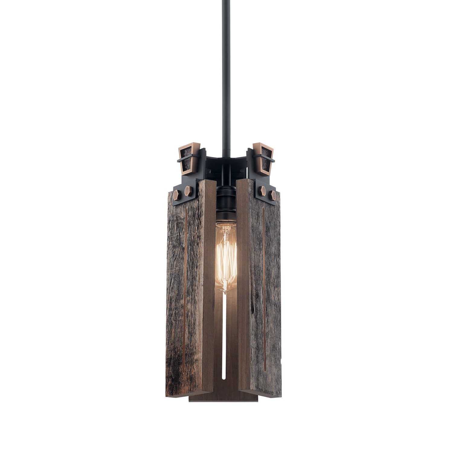 Kichler - 44182BKT - One Light Mini Pendant - Ridgewood - Textured Black