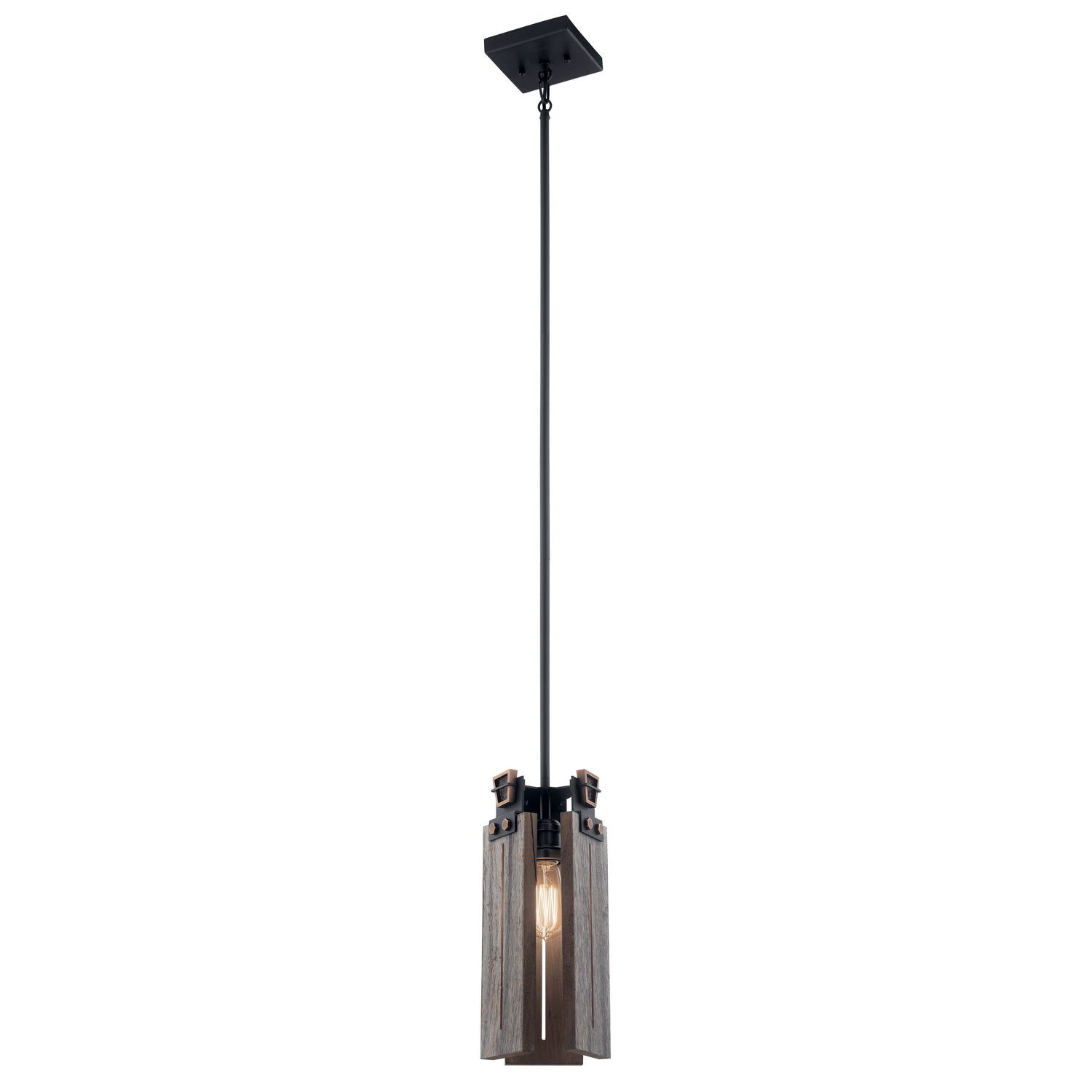 Kichler - 44182BKT - One Light Mini Pendant - Ridgewood - Textured Black