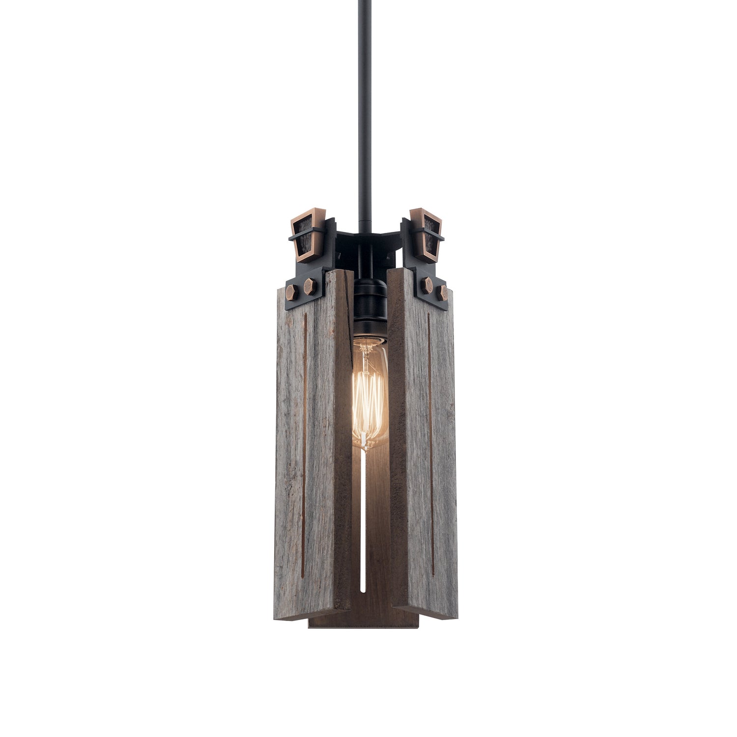 Kichler - 44182BKT - One Light Mini Pendant - Ridgewood - Textured Black