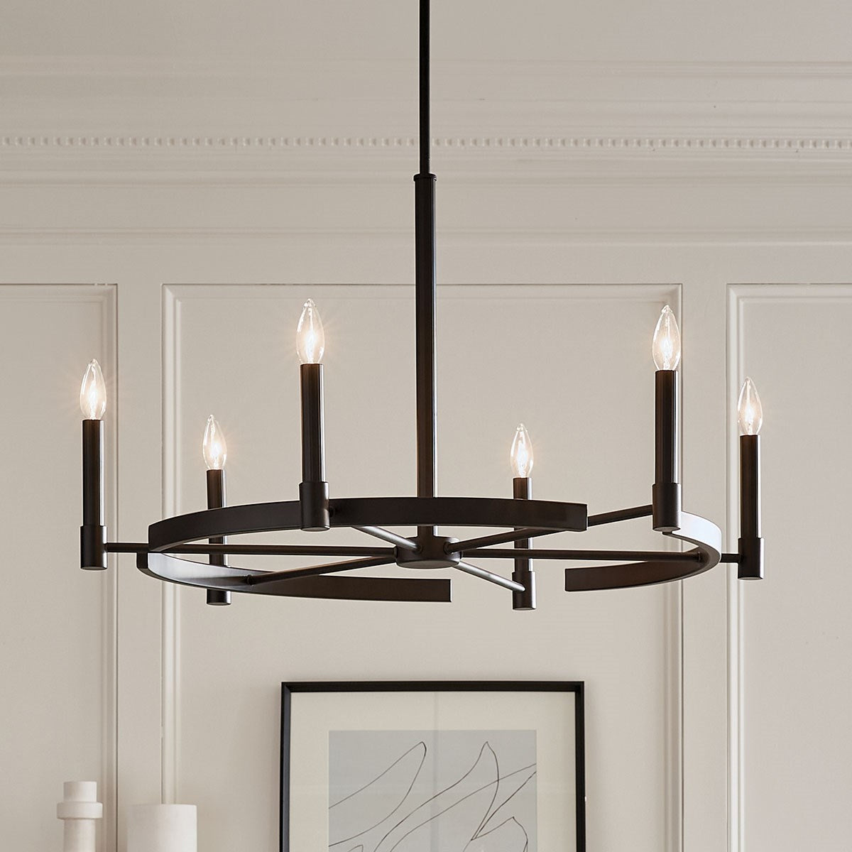 Kichler - 52427BK - Six Light Chandelier - Tolani - Black