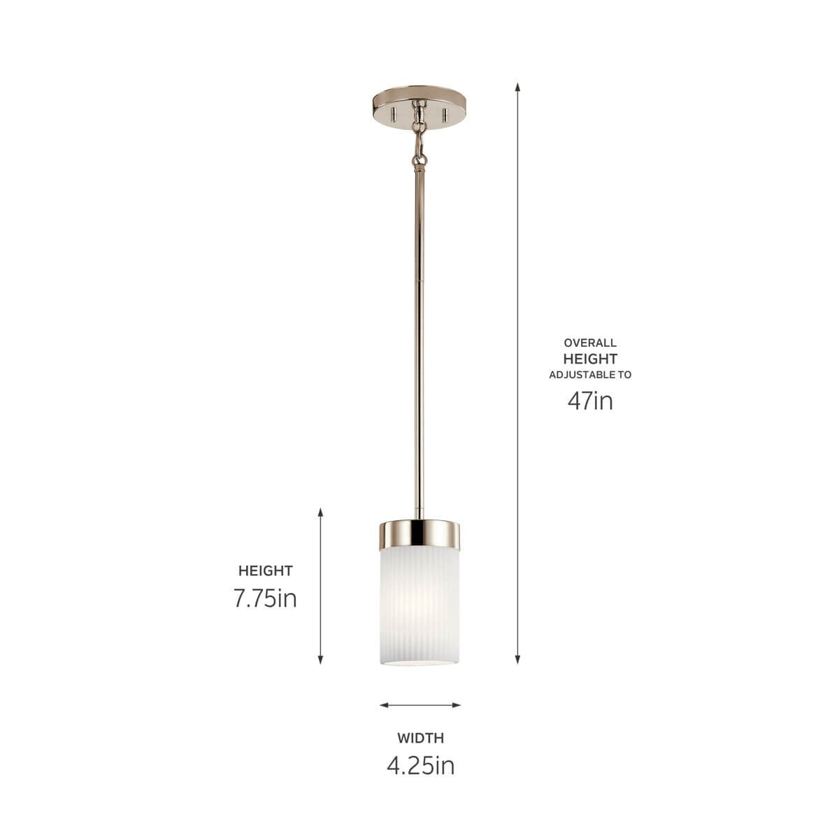 Kichler - 52431PN - One Light Mini Pendant - Ciona - Polished Nickel