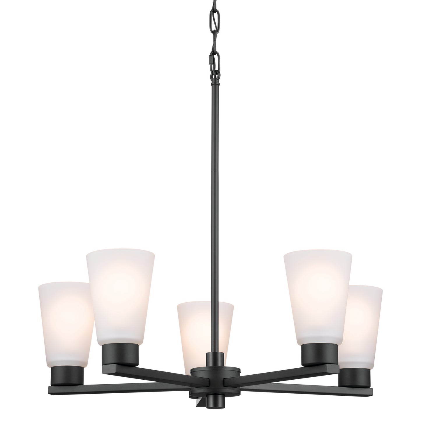 Kichler - 52436BK - Five Light Chandelier - Stamos - Black