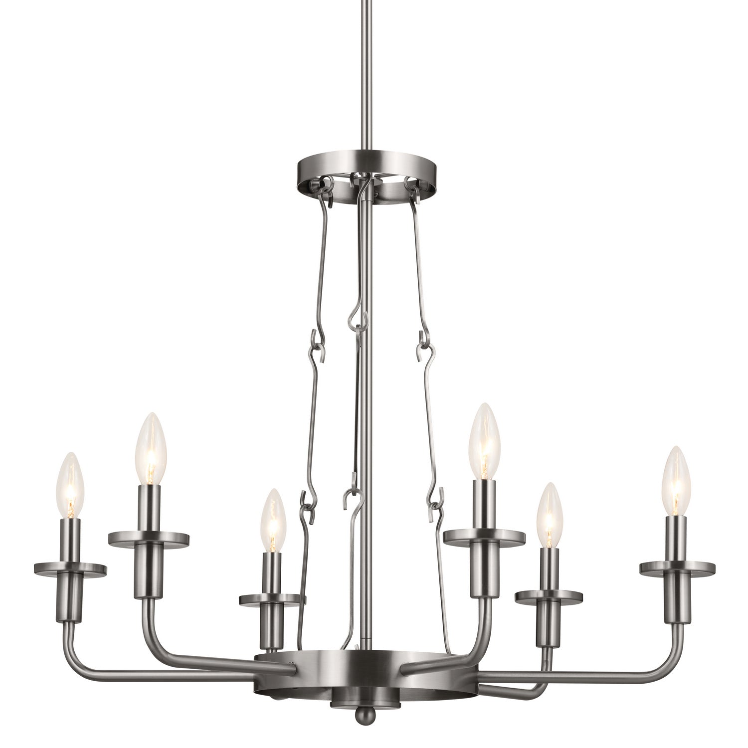 Kichler - 52451CLP - Six Light Chandelier - Vetivene - Classic Pewter