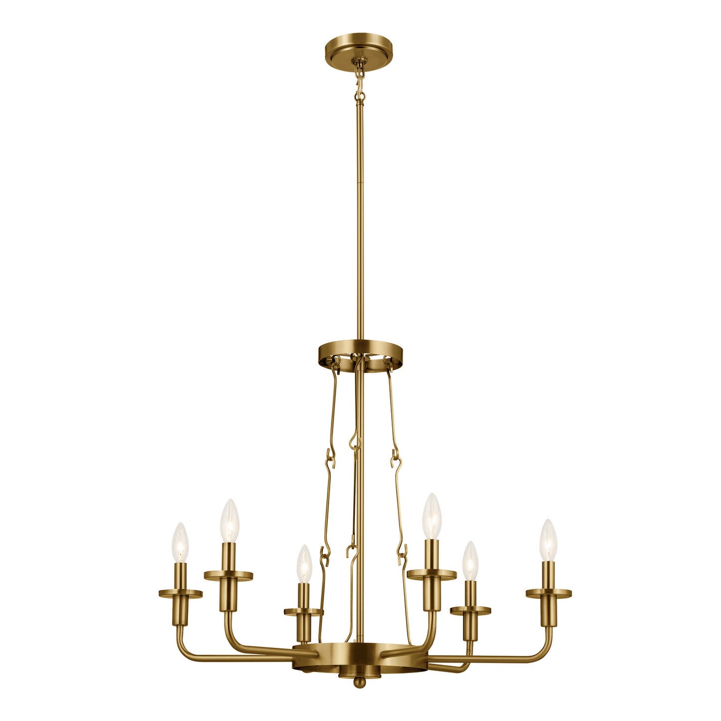 Kichler - 52451NBR - Six Light Chandelier - Vetivene - Natural Brass