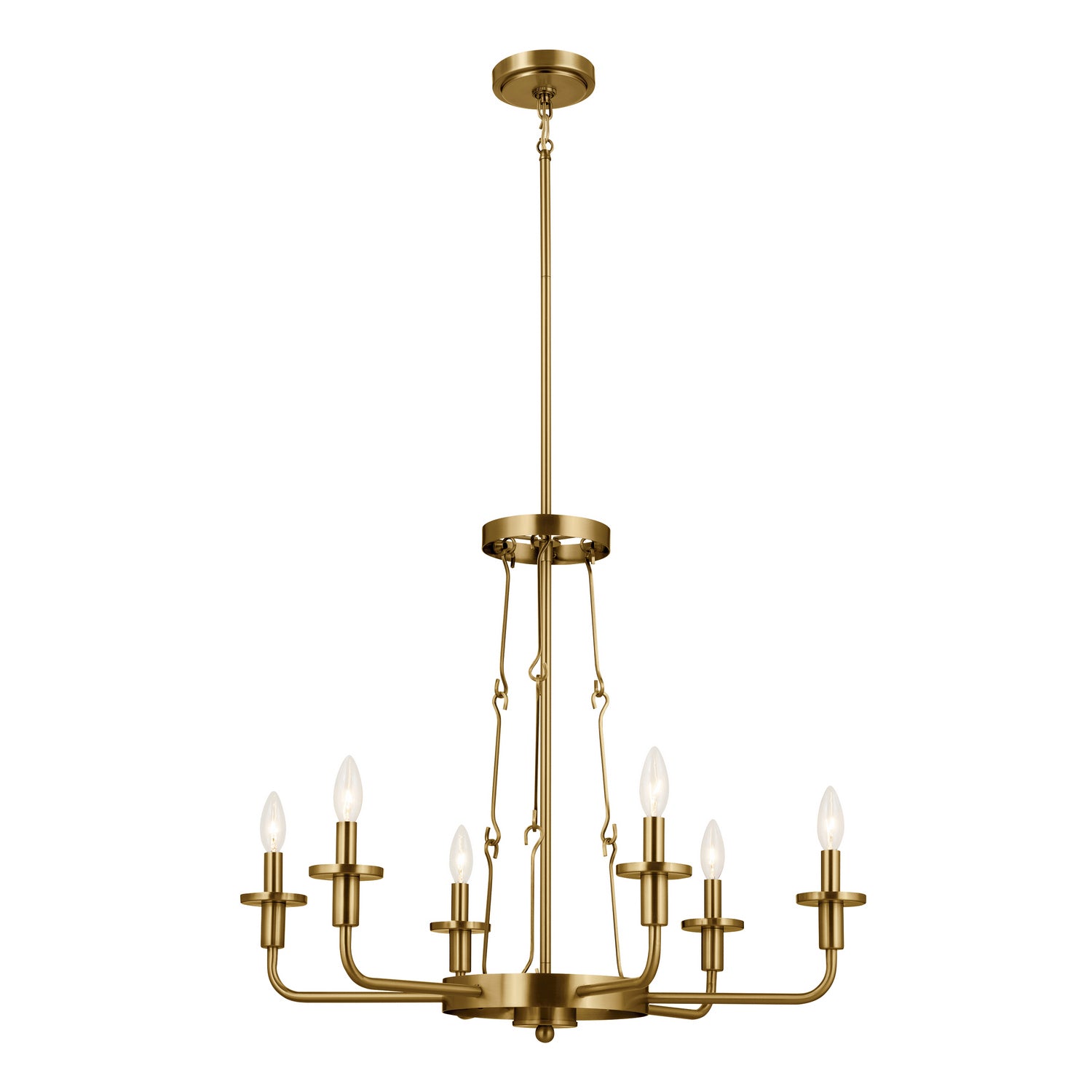 Kichler - 52451NBR - Six Light Chandelier - Vetivene - Natural Brass
