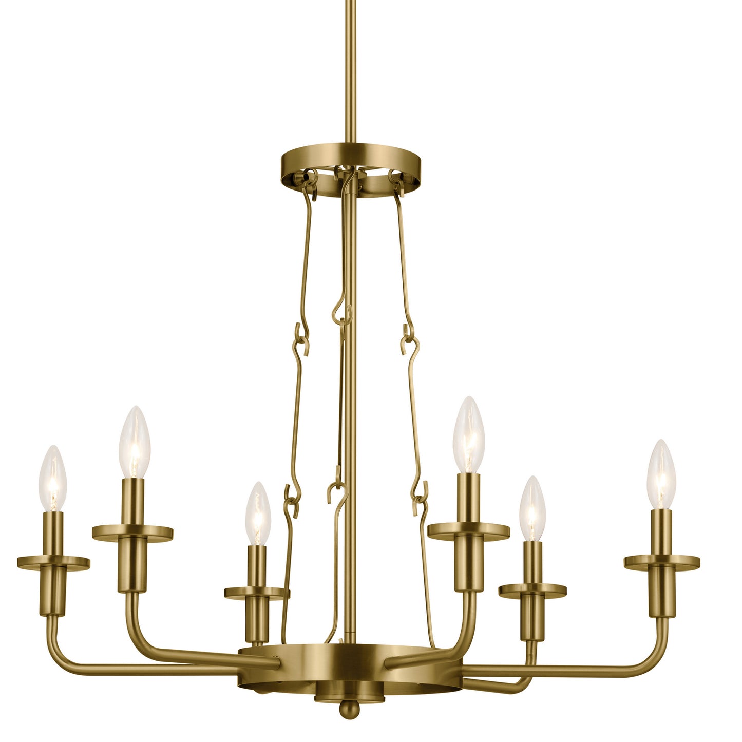 Kichler - 52451NBR - Six Light Chandelier - Vetivene - Natural Brass