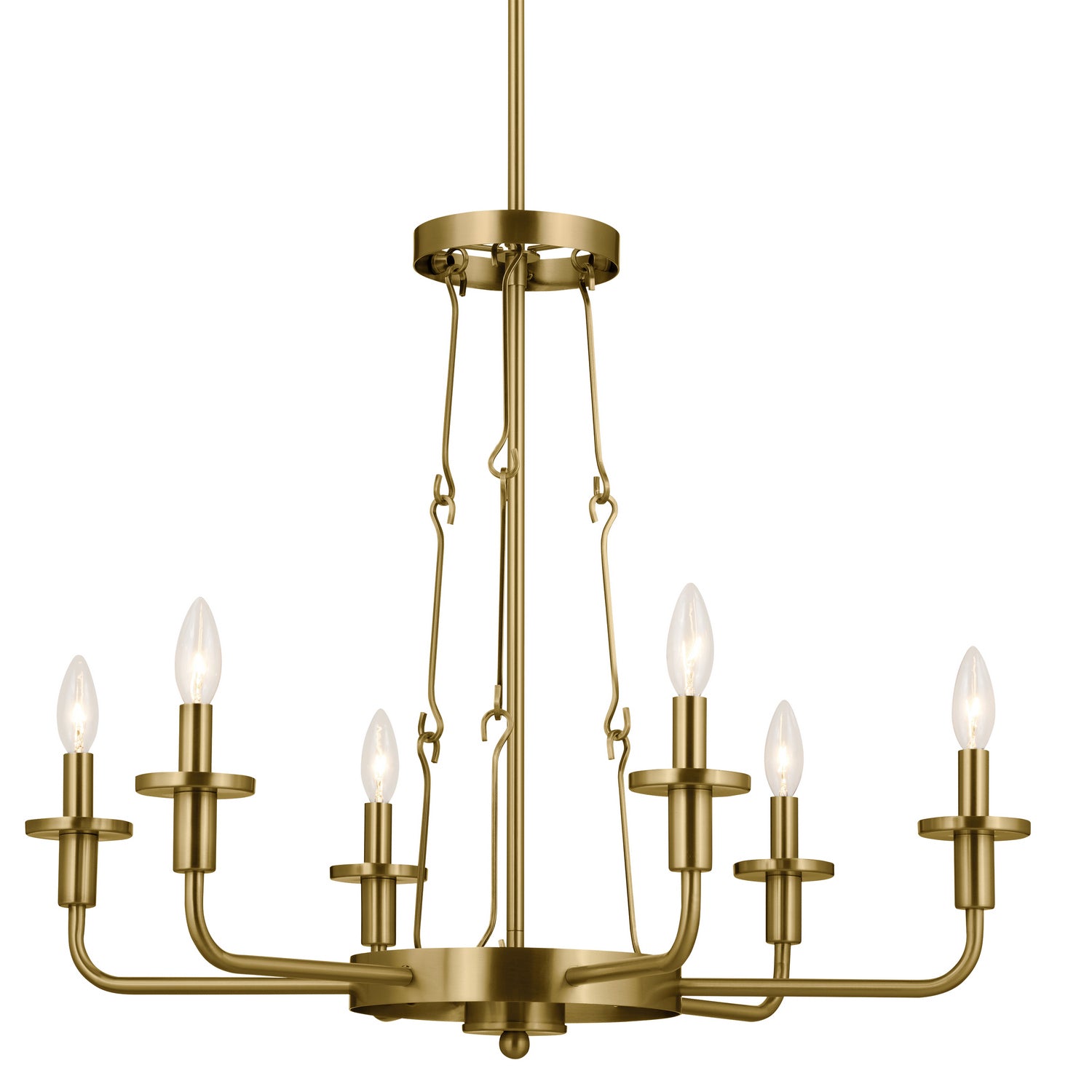 Kichler - 52451NBR - Six Light Chandelier - Vetivene - Natural Brass