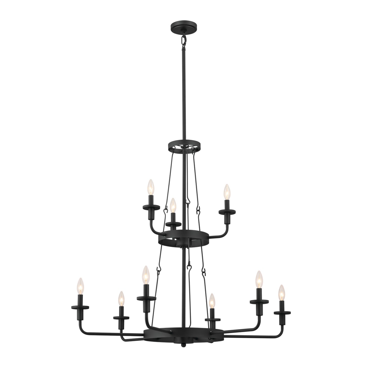 Kichler - 52452BKT - Nine Light Chandelier - Vetivene - Textured Black