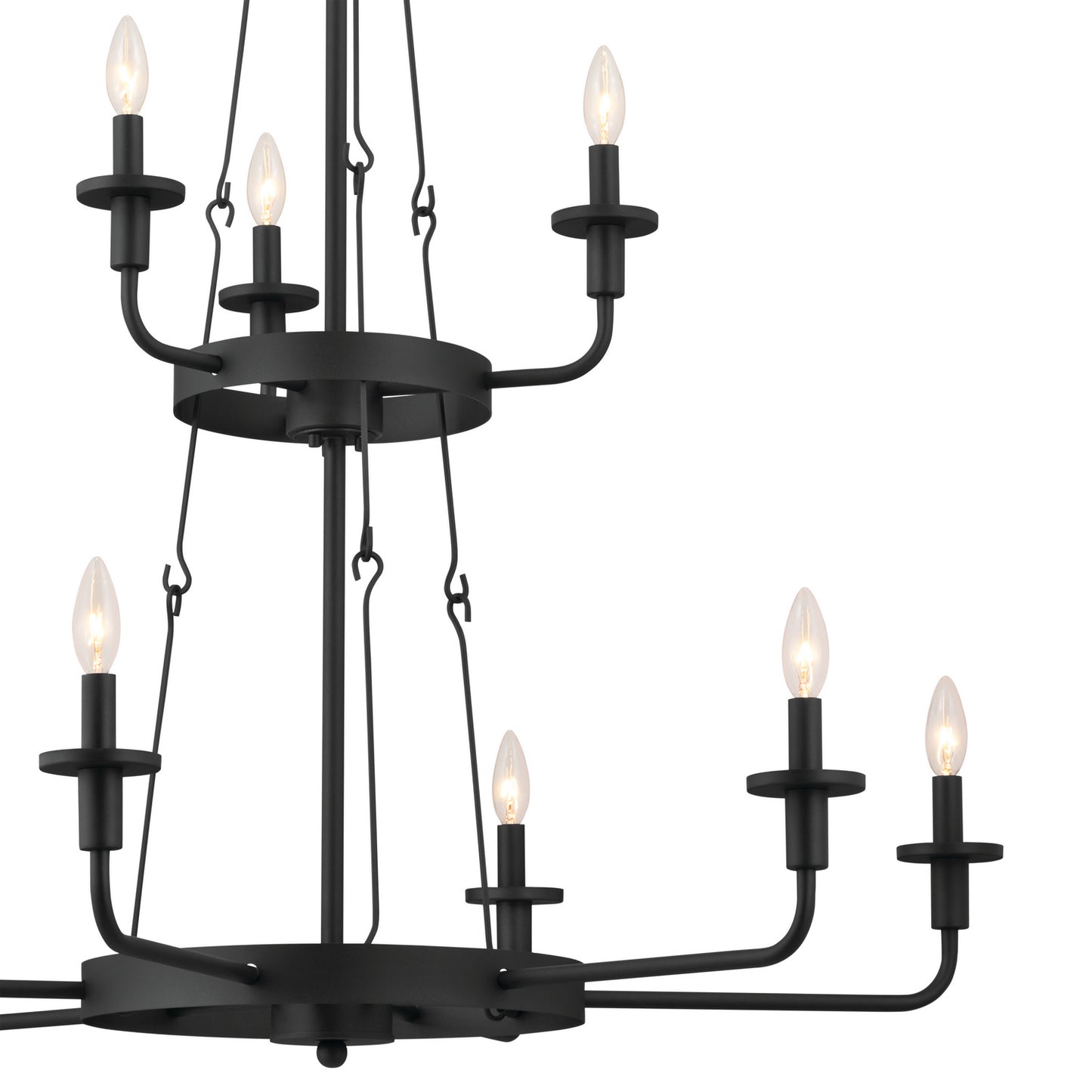 Kichler - 52452BKT - Nine Light Chandelier - Vetivene - Textured Black