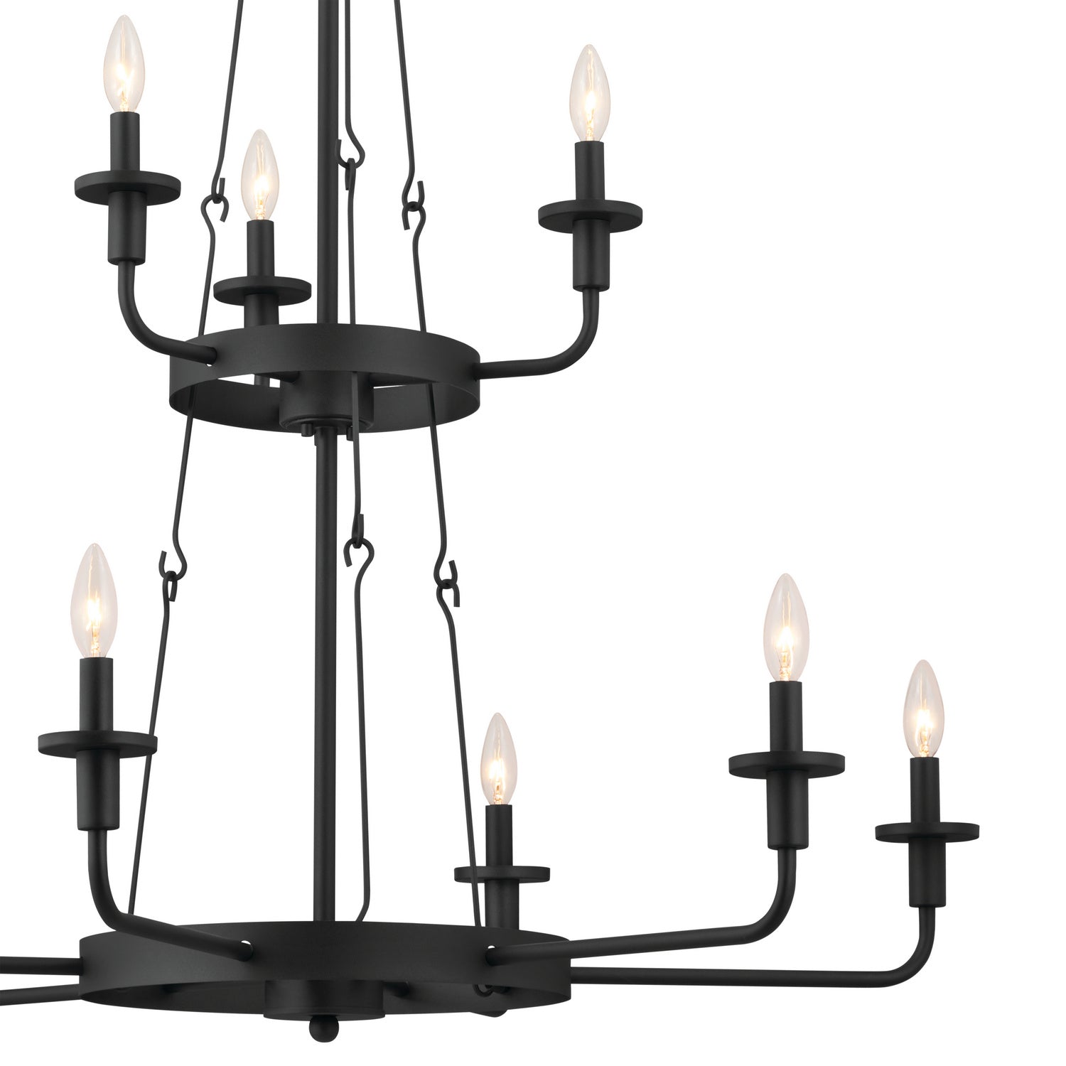 Kichler - 52452BKT - Nine Light Chandelier - Vetivene - Textured Black