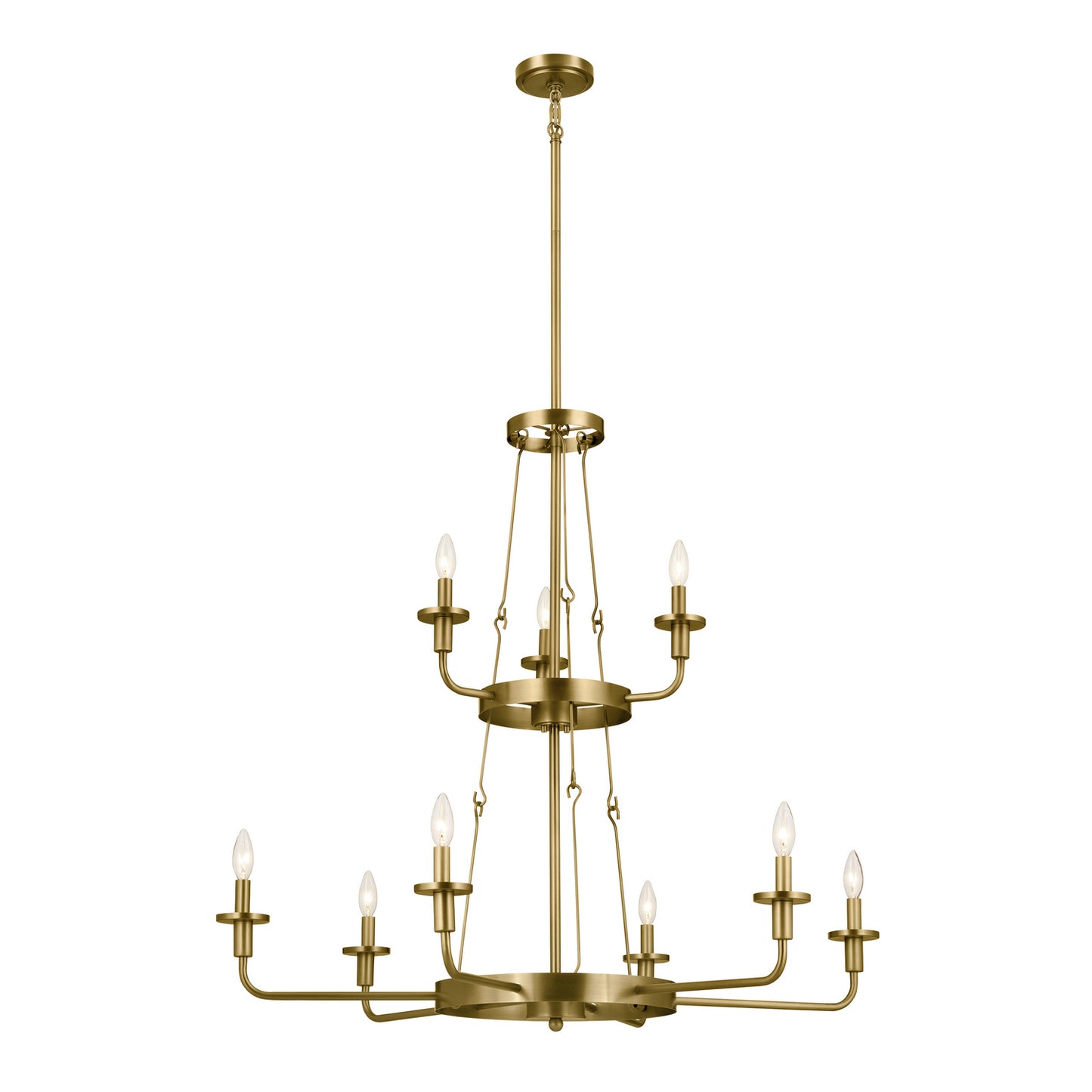 Kichler - 52452NBR - Nine Light Chandelier - Vetivene - Natural Brass