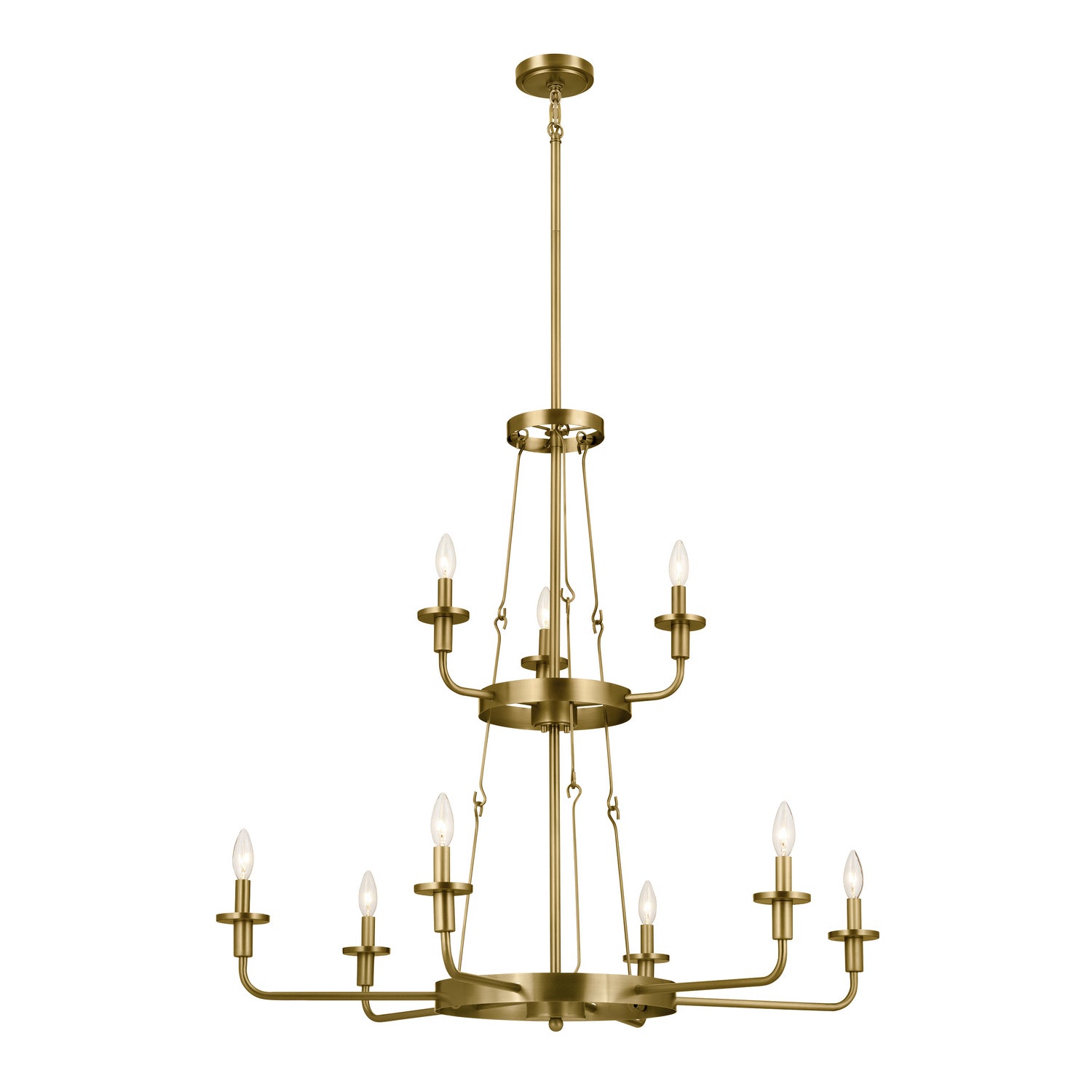 Kichler - 52452NBR - Nine Light Chandelier - Vetivene - Natural Brass